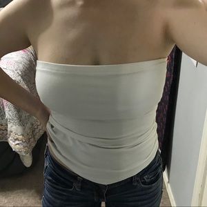 White Bandeau Top